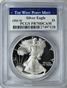 PCGS PR 70 Deep Cameo 1995-W US Silver Eagle sets