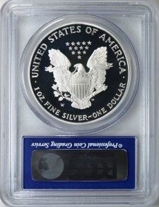 PCGS PR 70 Deep Cameo 1995-W US Silver Eagle sets reverse