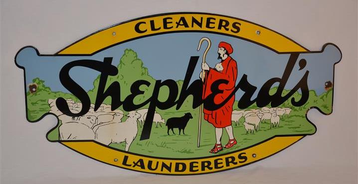 Shepherd's porcelain sign