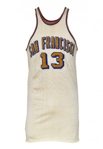 Wilt Chamberlain San Francisco Warriors game-used home jersey