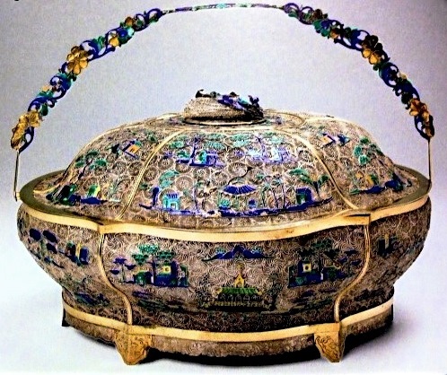 silver gilt basket