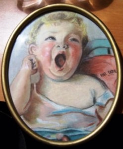 yawning infant