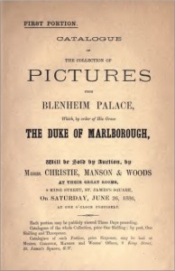Blenheim Christies Auction 1