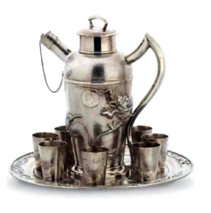 Chinese Export Silver C.J.& Co Cocktail set