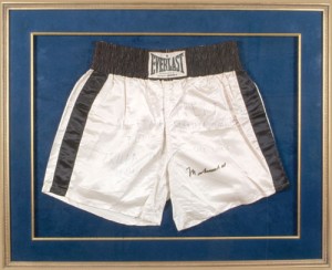 Muhammad Ali Fight Worn Trunks with Autograph