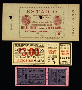 Vintage 1930's Boxing Tickets