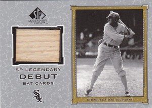 2001 SP Legendary Cuts Shoeless Joe Jackson Game Used Bat Card
