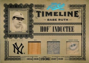 2005 Prime Cuts Babe Ruth Multiple Game Used Memorabilia Card