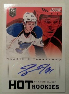 2013-14 Score Vladimir Tarasenko Hot Rookie Autograph