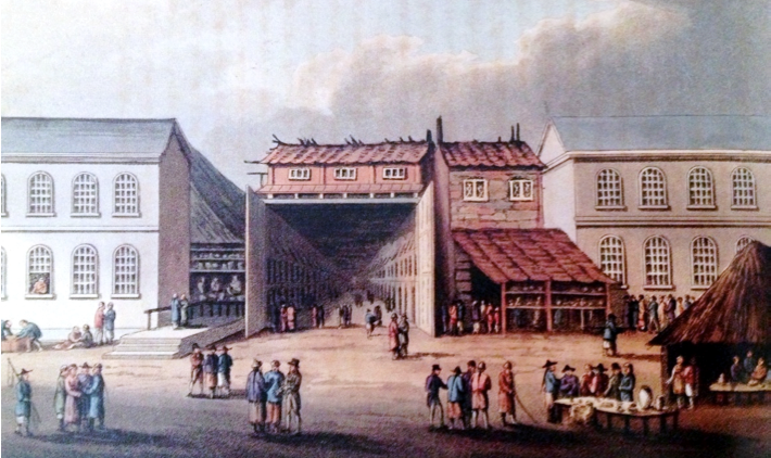 Chinese Export Silver Old China Street Canton 1811