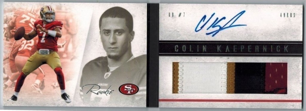 Colin Kaepernick 4-color Patch Autograph booklet.