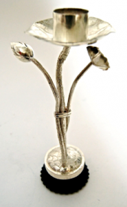 Cum Wo Chinese Export Silver candlesticks