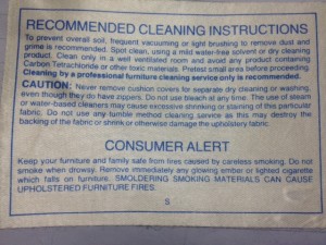 Photo 2 Cleaning code tag
