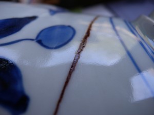 The seam after it has dried and cured