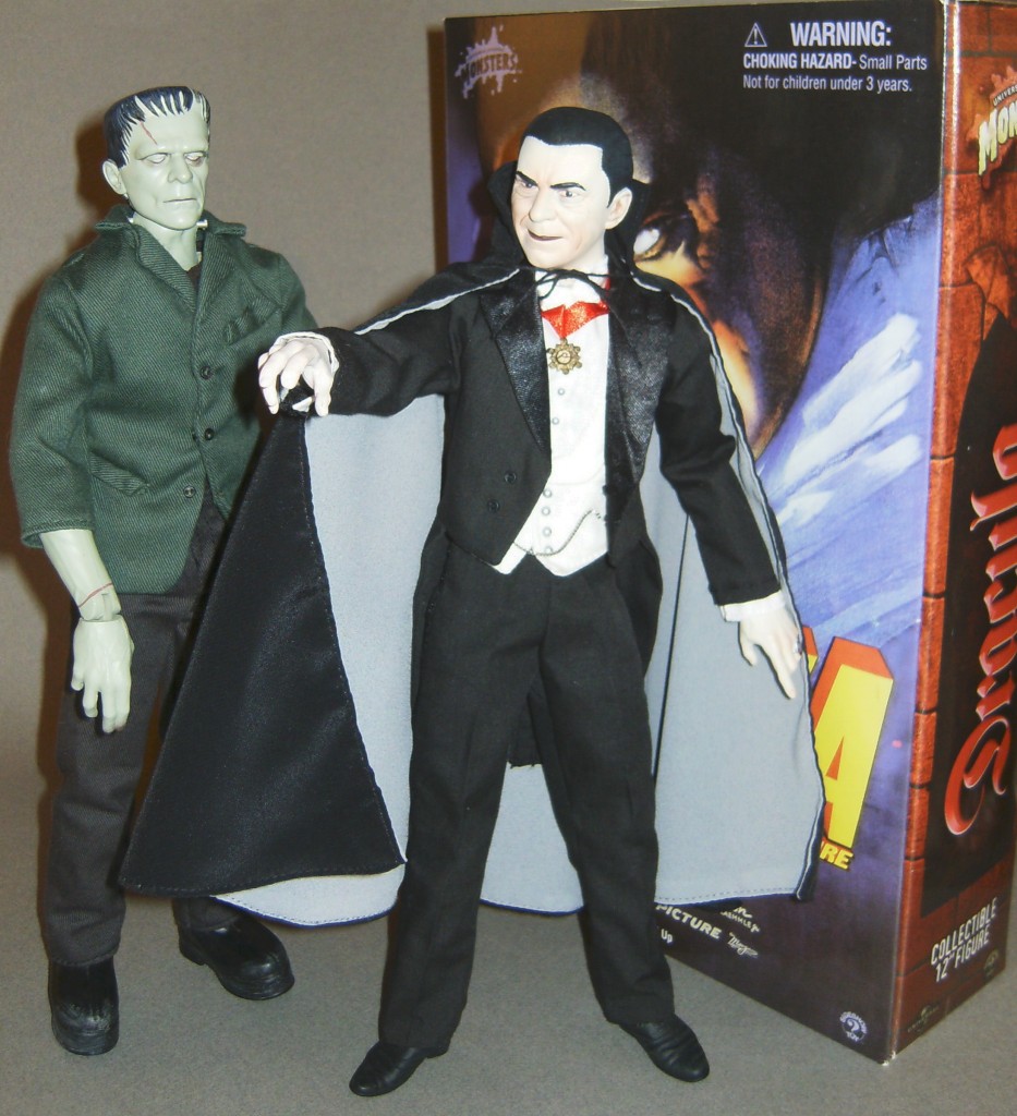 These 12-inch Frankenstein Monster and Dracula figures were released by Sideshow in 1999 and 2000.