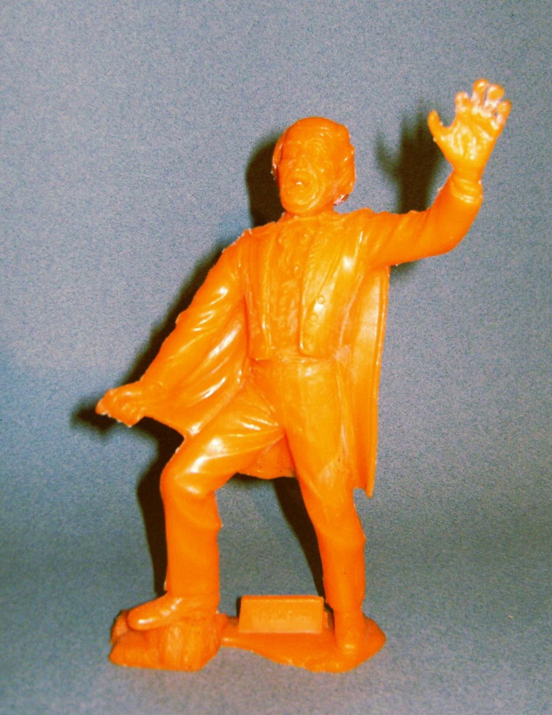 This hard plastic figurine of Lon Chaney as the Phantom of the Opera was released by Louis Marx in 1963