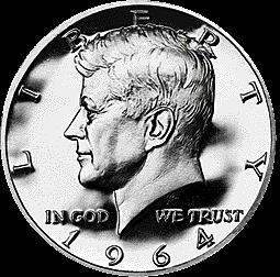 1964 Accented Proof Kennedy Ob
