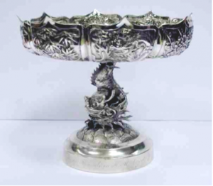 Chinese Export Silver Wing Chun Tazza