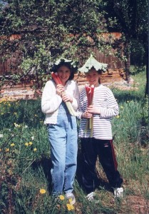 rhubarb hats