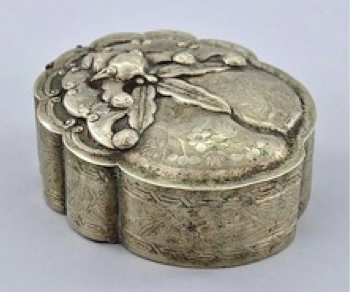 Chinese Export Silver Wu Hua Box