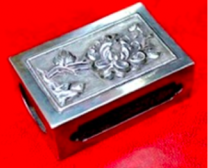 Chinese Export Silver Yi Tai Matchbox Slip Cover