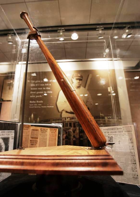 Number 7 Babe Ruth 1st HR at Yankee Stadium Bat