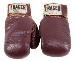 Number 8 Muhammad Ali 1965 Fight Worn Gloves