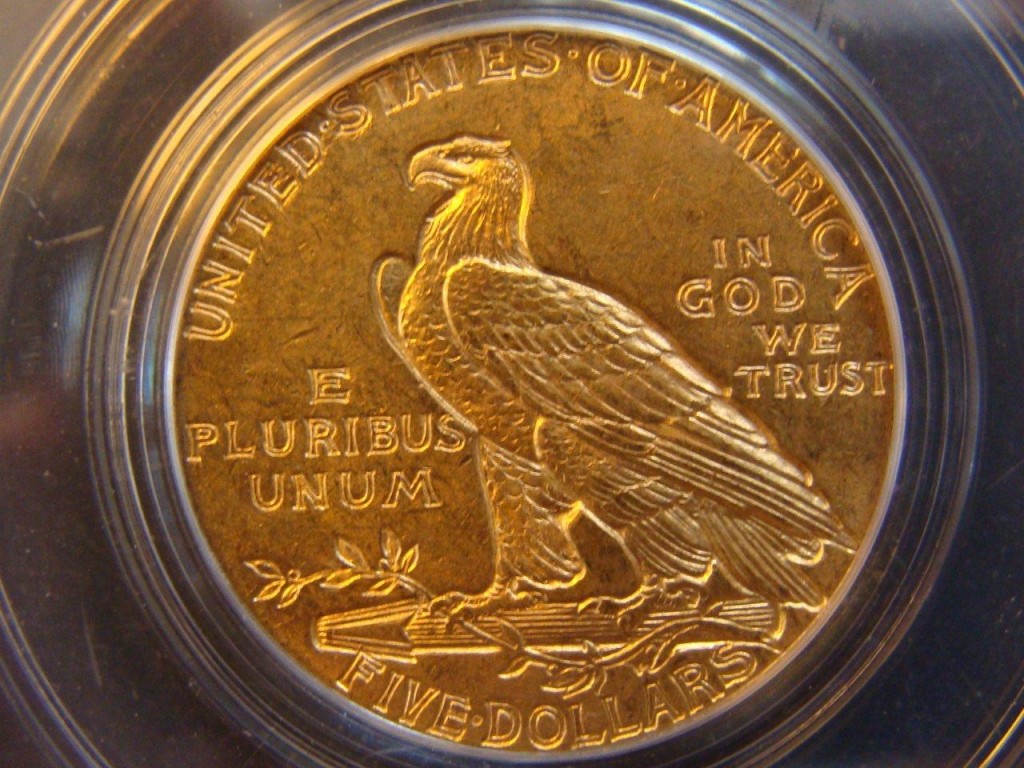 1911 $5 Indian Rev