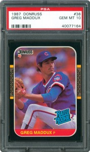1987 Donruss Greg Maddux RC PSA 10