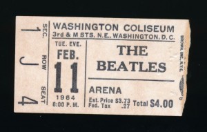 The Beatles Ticket 1964