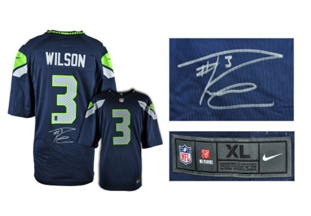 Russell Wilson Signed Seattle Seahawks Authentic Replica Jersey