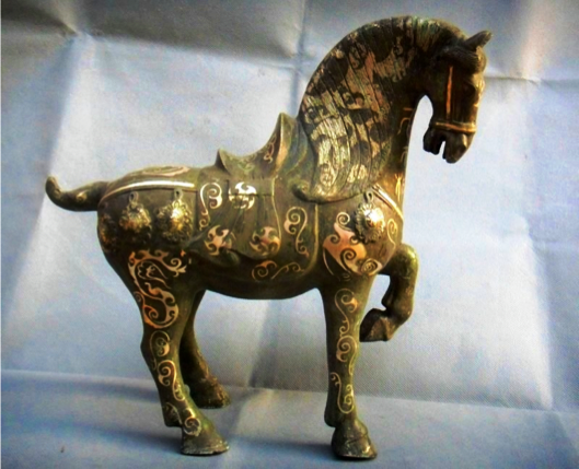 Tang Dynasty bronze and silver horse