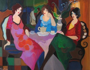 photo 1 Tarkay Three Ladies at Tea
