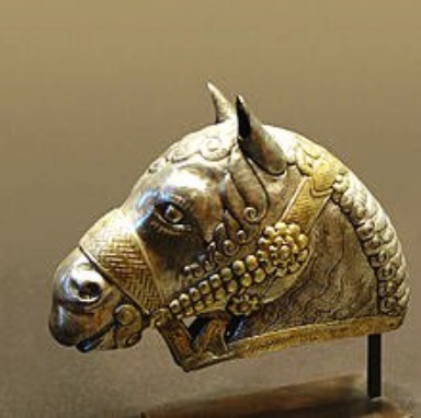 silver gilt head