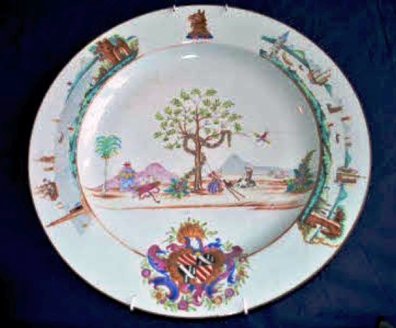 18th Century Chinese Porcelain Armorial Plate