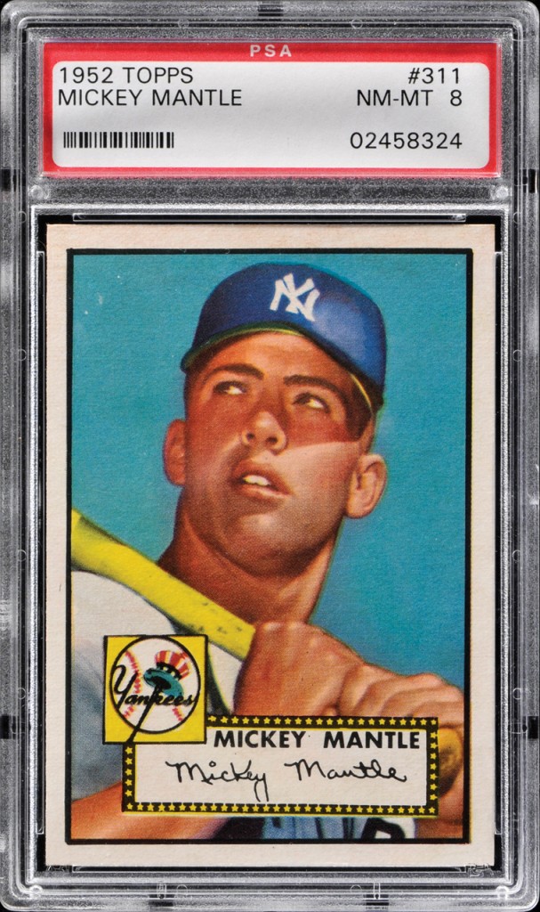 1952 Topps Mickey Mantle PSA 8