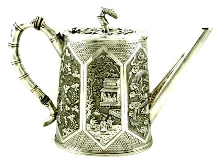 Chinese Export Silver Teapot by Sheng Yuan