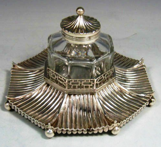George Lambert Silver Ink Stand