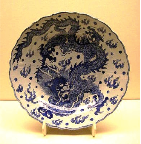 Ming Dynasty Blue & White Plate