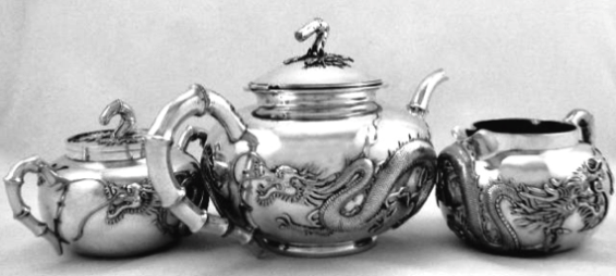 Wang Hing Chinese Export Silver Tea Set