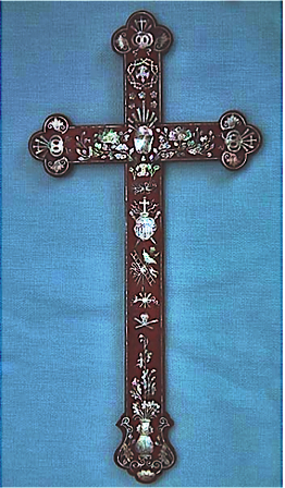 19th Century Chinese Inlaid Crucifix Adrien von Ferscht, www.chinese-export-silver.com