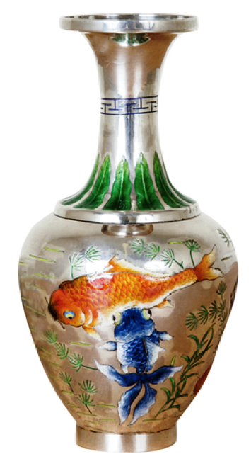 Chinese Export Silver De Tian Li Silver and Enamel Vase Adrien von Ferscht, www.chinese-export-silver.com