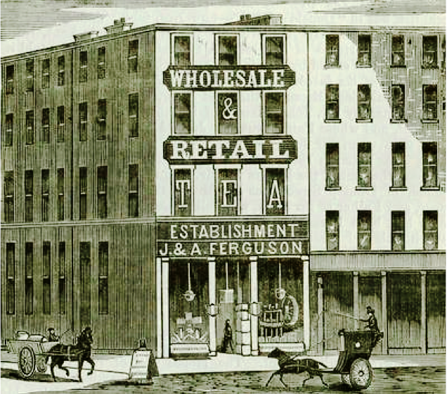 J & A Ferguson Tea Merchant Glasgow 19th Century