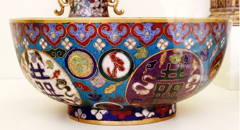 Ming Dynasty Cloisonne Bowl Adrien von Ferscht, www.chinese-export-silver.com