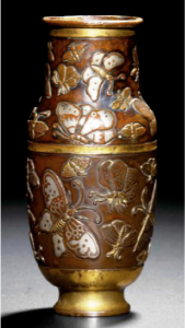 Ming Dynasty Silver Inlay Bronze Vase Adrien von Ferscht, www.chinese-export-silver.com