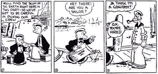 popeye first appearance