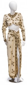 This two-piece costume worn by Rita Hayworth in the movie “Gilda.” (Photo: Bonhams)