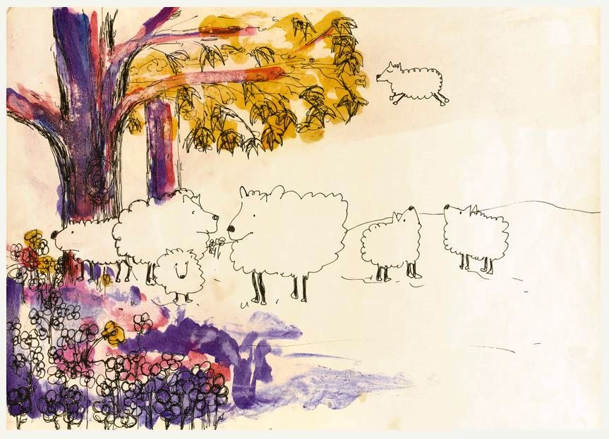 “Oh Dear Sheep” From “Bernice’s Sheep,” and ink and watercolor drawing was expected to draw bids between $20,000 and $30,000. It sold for $81,250.