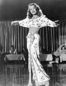 Hayworth wearing the costume in “Gilda” that is expected to sell for $40,000 to 60,000.