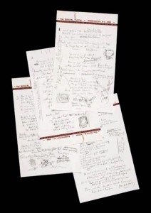 Bob Dylan’s original hand-written lyrics for the 1965 epic “Like A Rolling Stone” fetched $2,045,000 Tuesday night at Sotheby’s to set an auction record for a pop music manuscript.